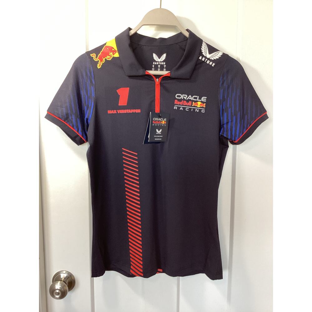 NWT women's Castore oracle red bull racing Max Verstappen F1 team polo Jersey